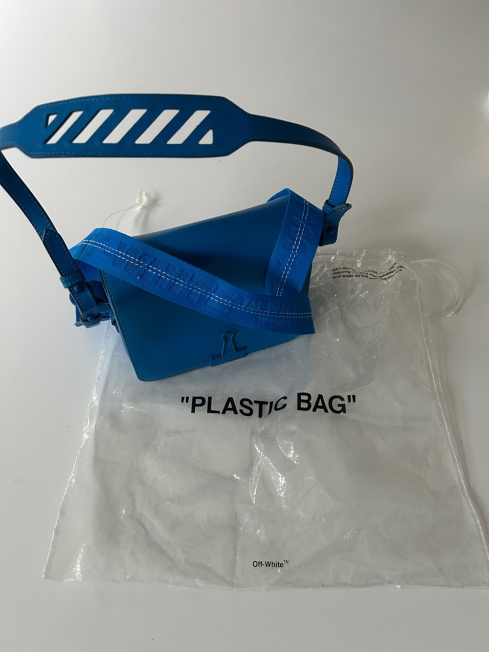 Off White Blue Crossbody Shoulder Bag